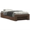vidaXL Cadre de lit sans matelas ch&ecirc;ne marron 100x200 cm