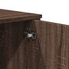 vidaXL Buffet haut ch&ecirc;ne marron 79,5x35,5x137,5 cm bois d'ing&eacute;nierie