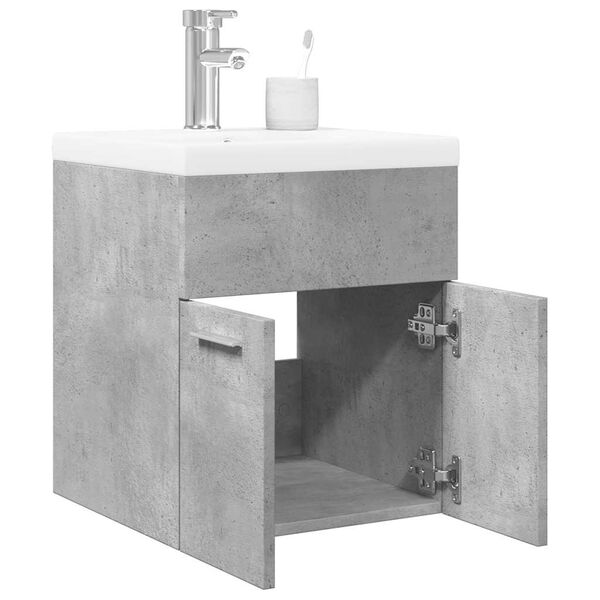 vidaXL Ensemble de meubles de salle de bain 2 pcs gris b&eacute;ton