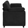 vidaXL Canap&eacute; &agrave; 3 places noir 220x77x82 cm velours