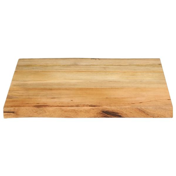 vidaXL Dessus de table 80x80x2,5 cm bord vivant bois massif manguier