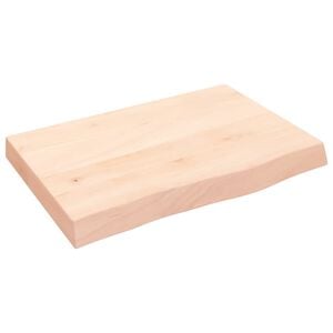 vidaXL Comptoir de salle de bain 60x40x(2-6) cm bois massif non trait&eacute;