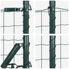 vidaXL Cl&ocirc;ture avec poteau Vert 1 x 25 m Acier et PVC