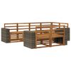 vidaXL Ensemble de canap&eacute;s d'ext&eacute;rieur 7 pc Naturel Polyester