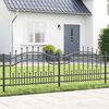 vidaXL Cl&ocirc;ture de jardin Gris 240 x 118 cm Acier peint par poudre