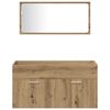 vidaXL Ensemble de meubles salle de bain 4 pcs bois d'ing&eacute;nierie