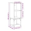 vidaXL Armoire lat&eacute;rale avec porte en verre ch&ecirc;ne marron 35x37x100 cm