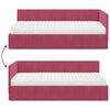 vidaXL Cadre de lit d'angle avec matelas 2 pcs Vert Velours