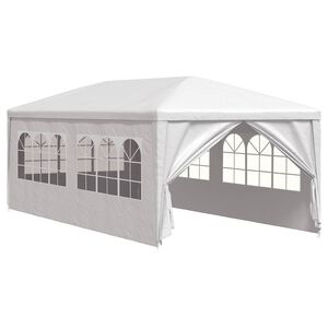 vidaXL Tente de r&eacute;ception 3 x 6 m Blanc