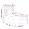 vidaXL Lit &agrave; ressorts avec matelas Gris clair 90 x 200 cm Velours