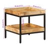 vidaXL Table d'appoint Marron 45 x 45 x 45 cm Bois de mangue massif