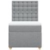 vidaXL Sommier &agrave; lattes de lit avec matelas Gris clair 90x200 cm Tissu