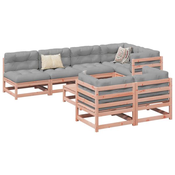 vidaXL Salon de jardin 8 pcs bois massif sapin de douglas