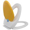 vidaXL Sièges de toilette et couvercles 2 pcs Plastique Blanc et jaune