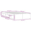 vidaXL Cadre de lit sans matelas ch&ecirc;ne marron 120x200 cm