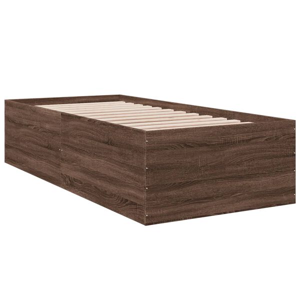 vidaXL Cadre de lit sans matelas ch&ecirc;ne marron 90x200 cm