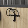 vidaXL Porte-bride mural noir fer