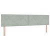vidaXL Lit &agrave; ressorts avec matelas Gris clair 200 x 200 cm Velours