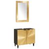 vidaXL Ensemble de Meubles de Salle de Bain 2 pcs Noir et or
