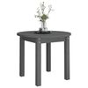 vidaXL Table basse Gris &Oslash; 55x45 cm Bois massif de pin