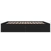 vidaXL Cadre de lit sans matelas noir 180x200 cm