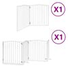 vidaXL Barri&egrave;re pour chien porte pliable 6panneaux blanc bois peuplier