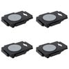 vidaXL Chariots de d&eacute;m&eacute;nagement &agrave; 8 roues 4 pcs noir PP 150 kg