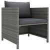 vidaXL Salon de jardin 6 pcs avec coussins R&eacute;sine tress&eacute;e Gris