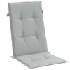 vidaXL Coussins de chaise &agrave; dossier haut lot de 4 gris clair m&eacute;lang&eacute;