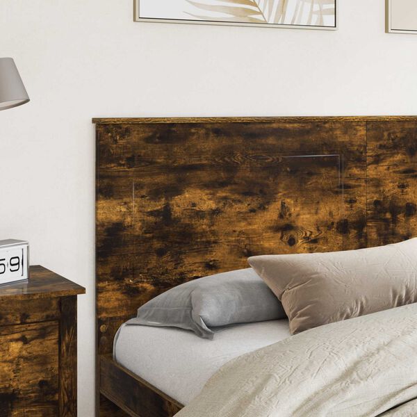 vidaXL T&ecirc;te de lit Ch&ecirc;ne Fum&eacute; 100 cm Bois d&rsquo;ing&eacute;nierie