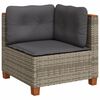 vidaXL Salon de jardin 5 pcs avec coussins gris r&eacute;sine tress&eacute;e