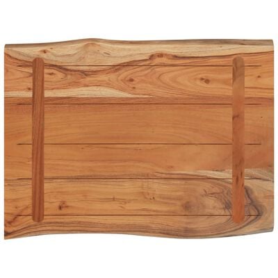 vidaXL Dessus de table 80x60x2,5 cm rectangulaire bois massif acacia