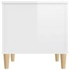 vidaXL Table basse Blanc brillant 60x44,5x45 cm Bois d'ing&eacute;nierie