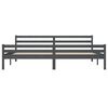 vidaXL Cadre de lit sans matelas bois massif gris 200x200 cm