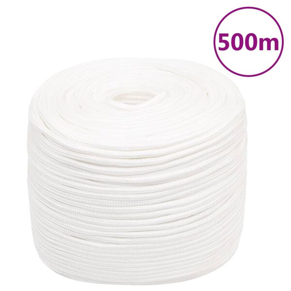 vidaXL Corde de bateau Blanc complet 10 mm 500 m Polypropyl&egrave;ne