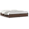 vidaXL Cadre de lit sans matelas ch&ecirc;ne marron 200x200 cm