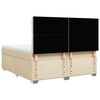 vidaXL Sommier &agrave; lattes de lit avec matelas Cr&egrave;me 180x200 cm Tissu
