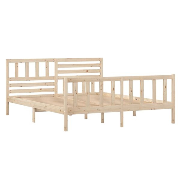 vidaXL Cadre de lit sans matelas bois massif