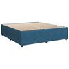 vidaXL Sommier &agrave; lattes de lit et matelas Bleu 200x200 cm velours