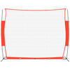 vidaXL Filet de baseball portable rouge et noir 369x107x271 cm