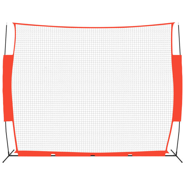vidaXL Filet de baseball portable rouge et noir 369x107x271 cm