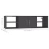 vidaXL &Eacute;tag&egrave;re murale Gris brillant 102x30x29 cm Bois d&rsquo;ing&eacute;nierie