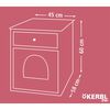 Kerbl Armoire &agrave; liti&egrave;re pour chat Ida 45x58x60 cm Blanc et bleu