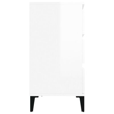 vidaXL Buffet Blanc brillant 60x35x70 cm Bois d'ingénierie