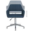 vidaXL Chaises pivotantes &agrave; manger lot de 4 bleu tissu