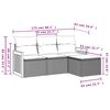 vidaXL Salon de jardin 4 pcs avec coussins noir r&eacute;sine tress&eacute;e