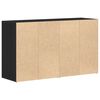 vidaXL Buffet Ch&ecirc;ne noir 120 x 36 x 69 cm Bois d'ing&eacute;nierie