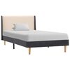 vidaXL Cadre de lit Cr&egrave;me Tissu 100x200 cm