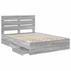 vidaXL Cadre de lit Gris Sonoma 160 x 200 cm Bois Ing&eacute;nierie