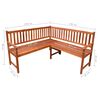 vidaXL Banc d'angle de jardin avec coussins 150cm Bois d'acacia massif